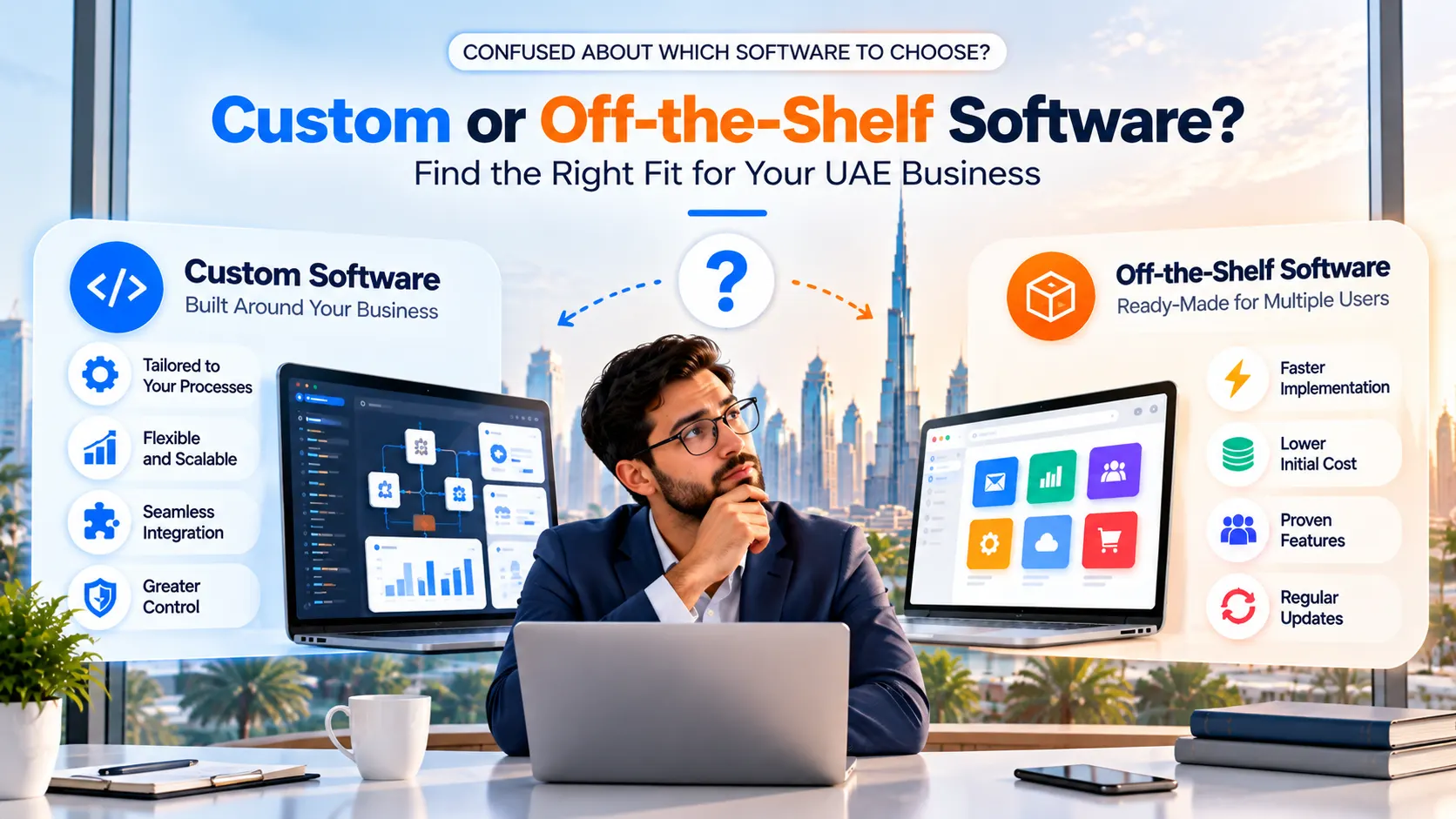 Custom or off-the-shelf software comparison for UAE businesses