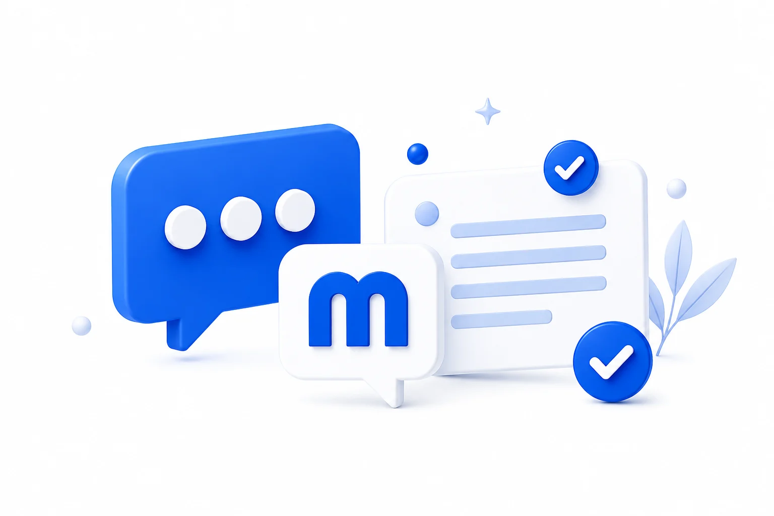 Illustration of messages and answers