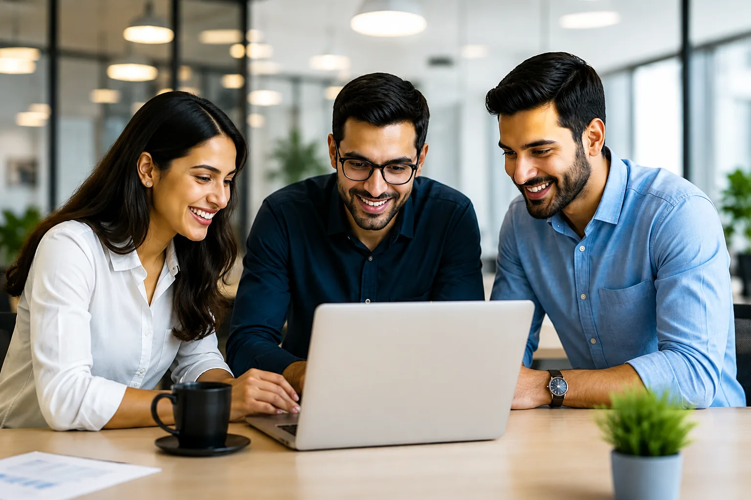 MeeTri team collaborating on a project