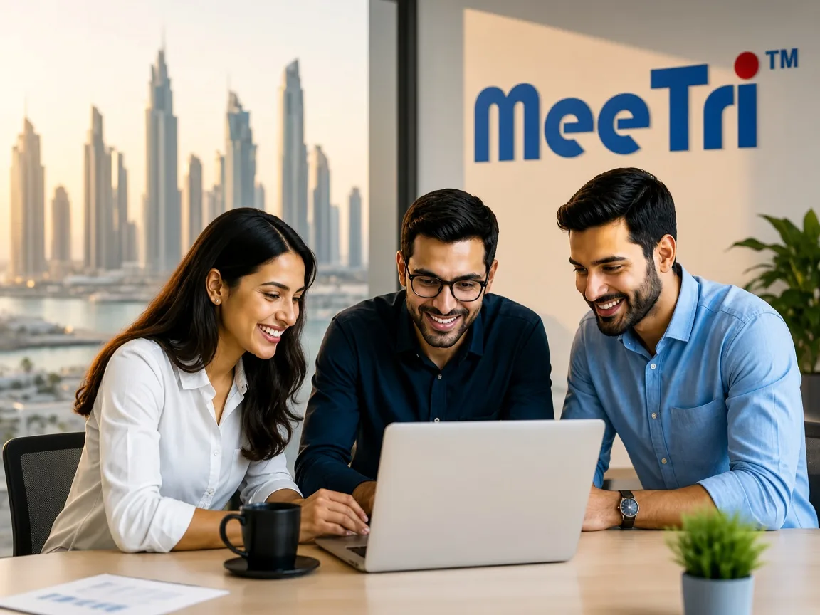 MeeTri Infotech team collaborating on a Dubai software project