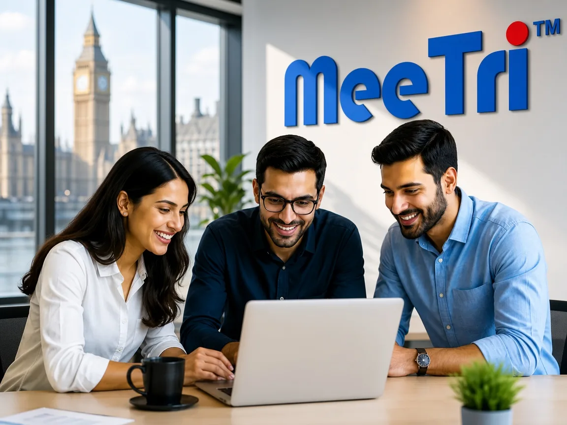 MeeTri Infotech team collaborating on a UK software project