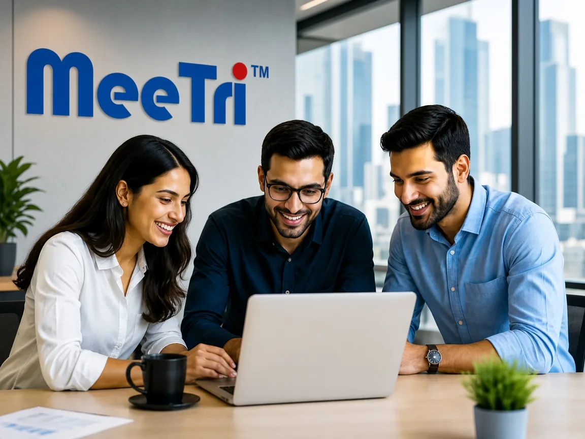 MeeTri Infotech team collaborating on a USA software project